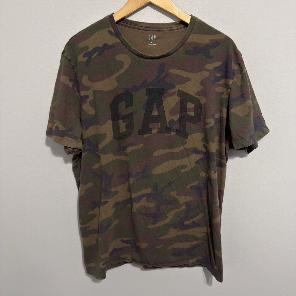 Gap Men's Shirt Size XL Crew Neck Camo T-Shirt Short Sleeve